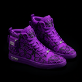 TITAN Luxury Sneaker — Butterfly Tattoo Bright Purple Crown Edition