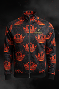 TITAN Men's Lava King Crown Zip-Up Track Jacket flat lay Volcanic SWAG Edition