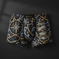 TITAN Women's Cozy Boxer Shorts Nautical Queen Crown Edition