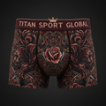 TITAN Crown Edition Men's Black Panther Boxer Briefs — Burgundy & Rose Gold