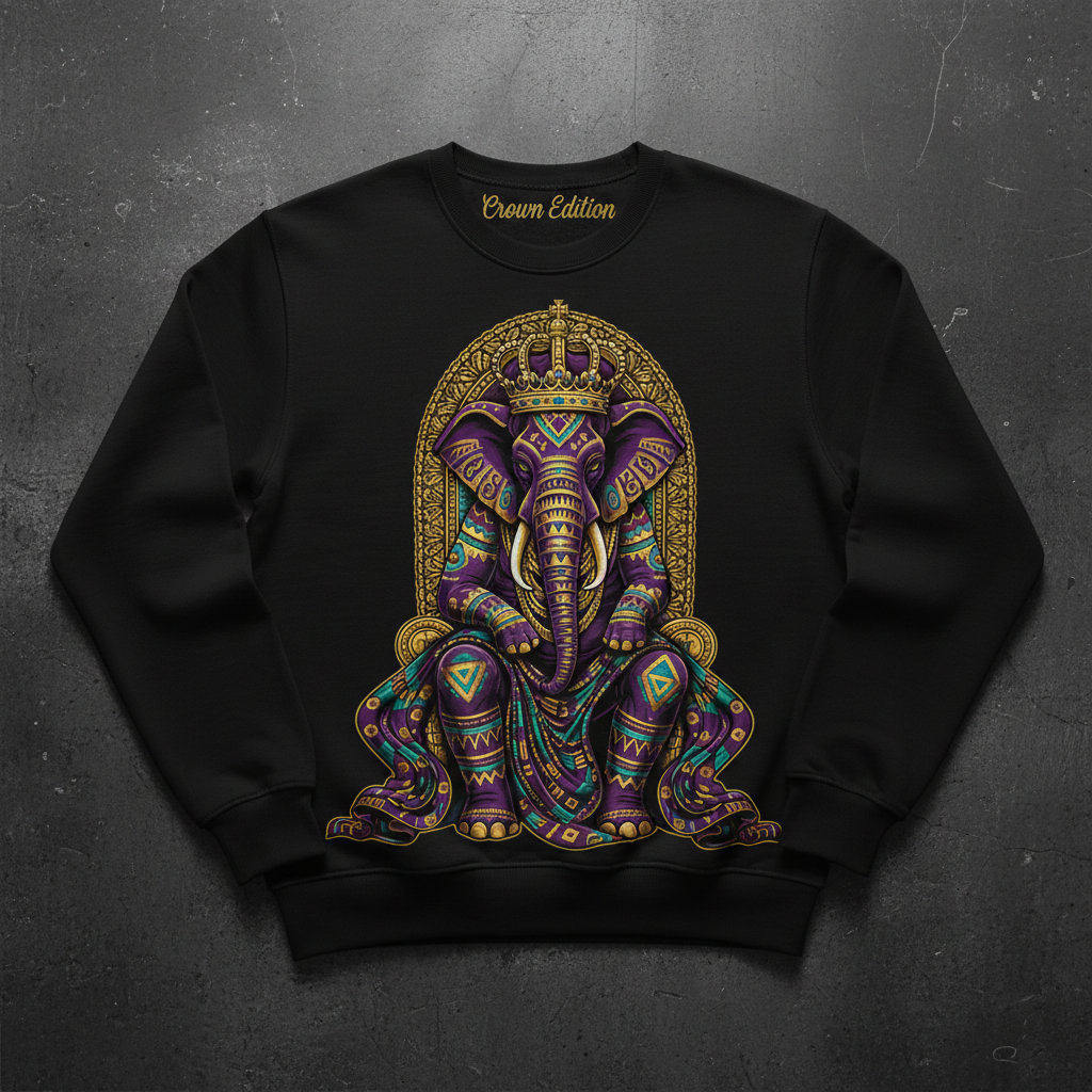 TITAN Women's Bamileke Elephant Queen Crewneck — Mfon Edition