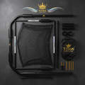 TITAN Crown Edition Baseball Batting Cage Net Matte Black Gold