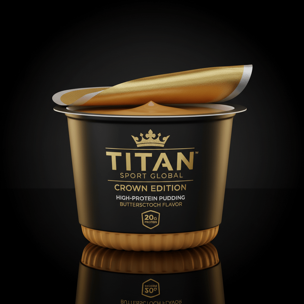 Crown Butterscotch Protein Pudding Cup | 23g Protein | TITAN SPORT GLOBAL