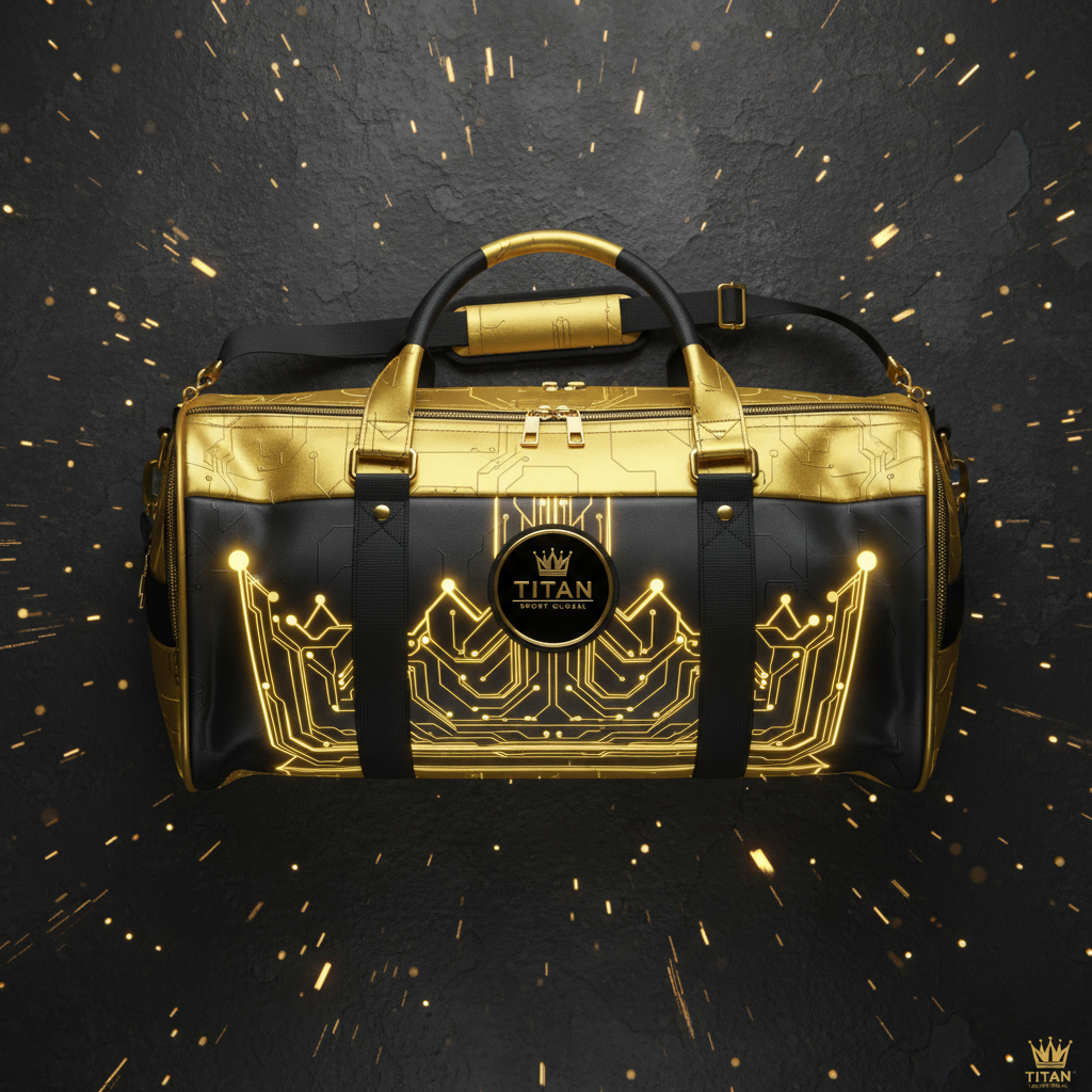 TITAN Cyber Gold Crown Luxury Gym Duffle Bag
