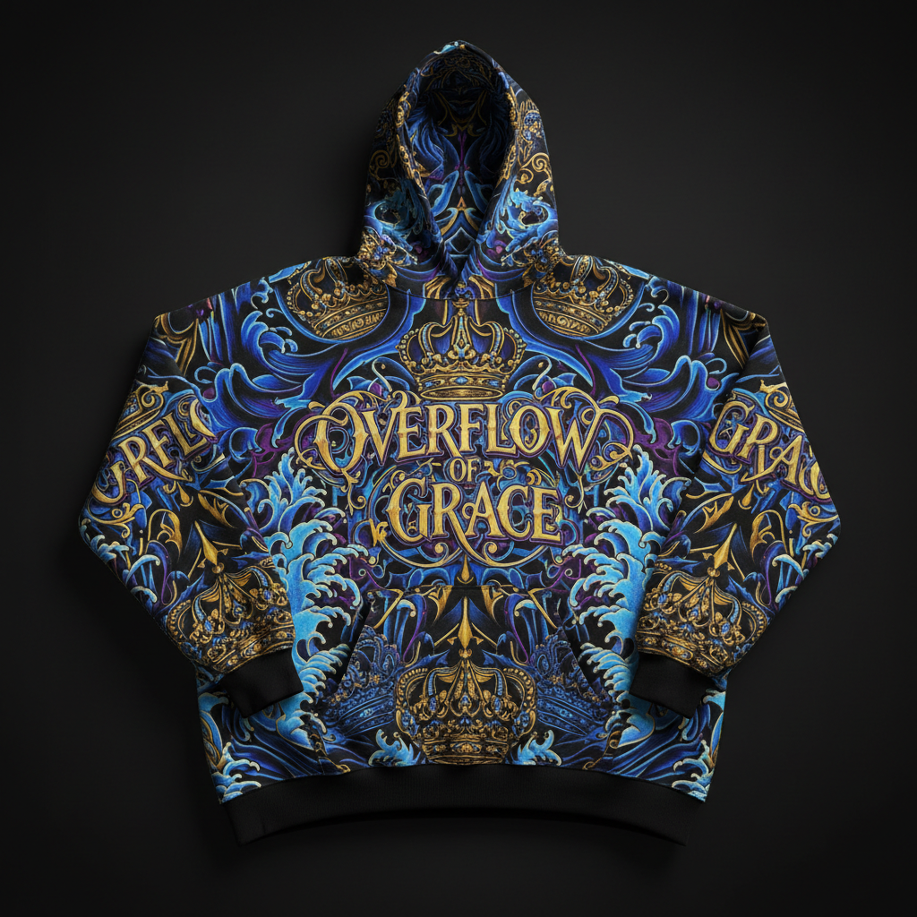 Women's Hoodie — Overflow Of Grace — Crown Edition