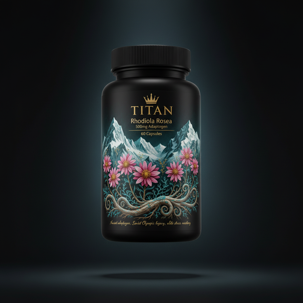 TITAN Rhodiola Rosea 500mg Adaptogen for Energy and Endurance 60 Capsules