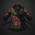 TITAN Women's Sacred Lotus Wrap Jacket Crown Edition — bold tattoo-style lotus blossom artwork