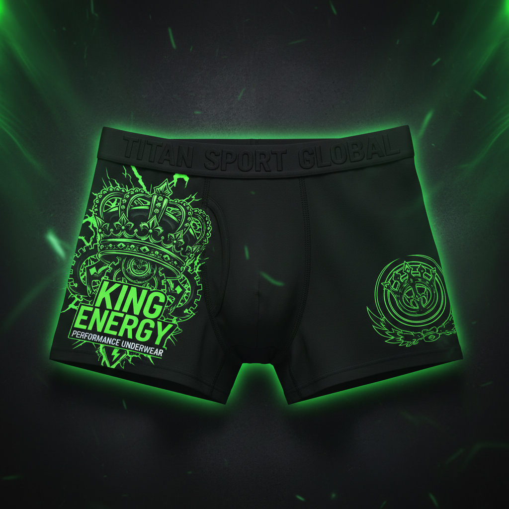 TITAN Men's Boxer Briefs Crown Edition Neon Green Black