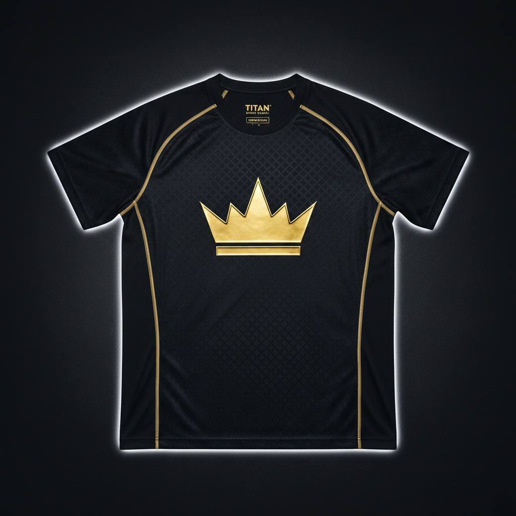 TITAN Training Tee - Crown Edition flat lay