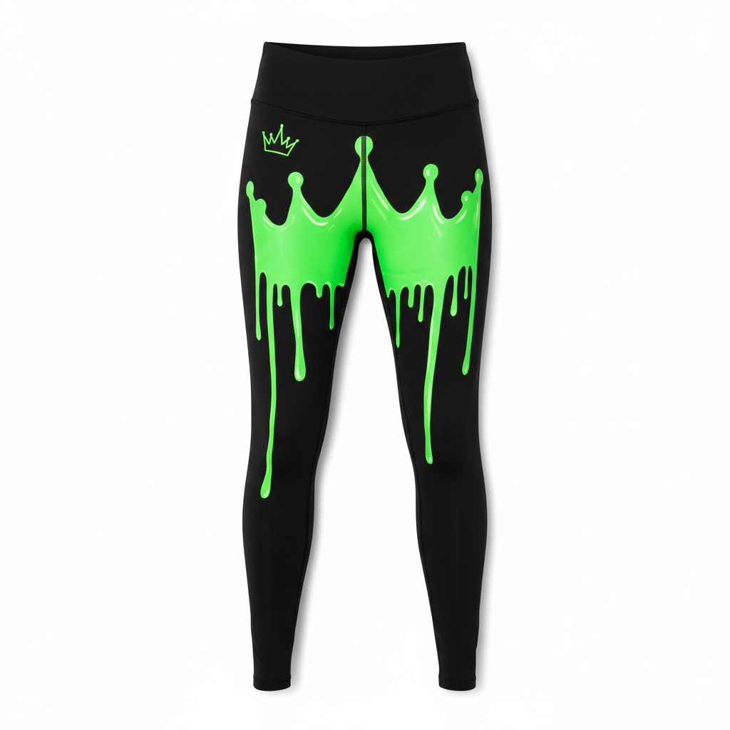 TITAN Neon Drip Crown Women’s Leggings — Crown SWAG Edition