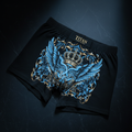 TITAN Women's Cozy Boxer Shorts Crown Edition Sky Blue Gold