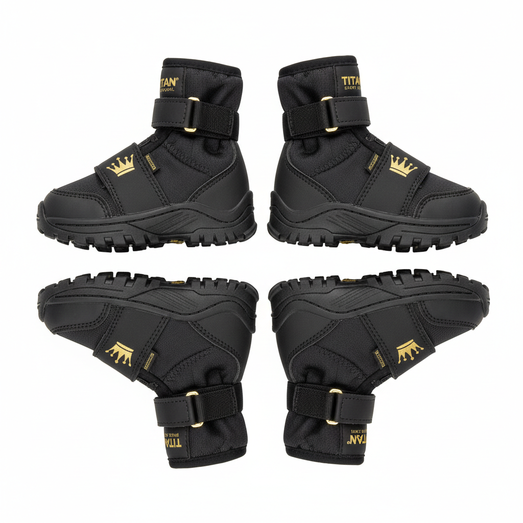 TITAN Sport Paw Protector Booties — Waterproof Athletic Dog Boots Crown Edition