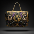 TITAN Athlete Tote Bag — Crown Edition bold tattoo-style artwork