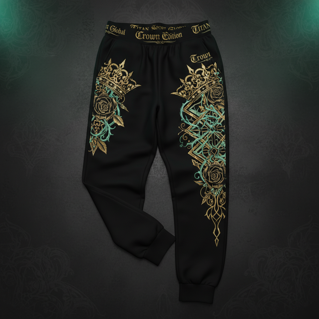 TITAN Women's Crown Edition Lounge Pants Mint Green Gold