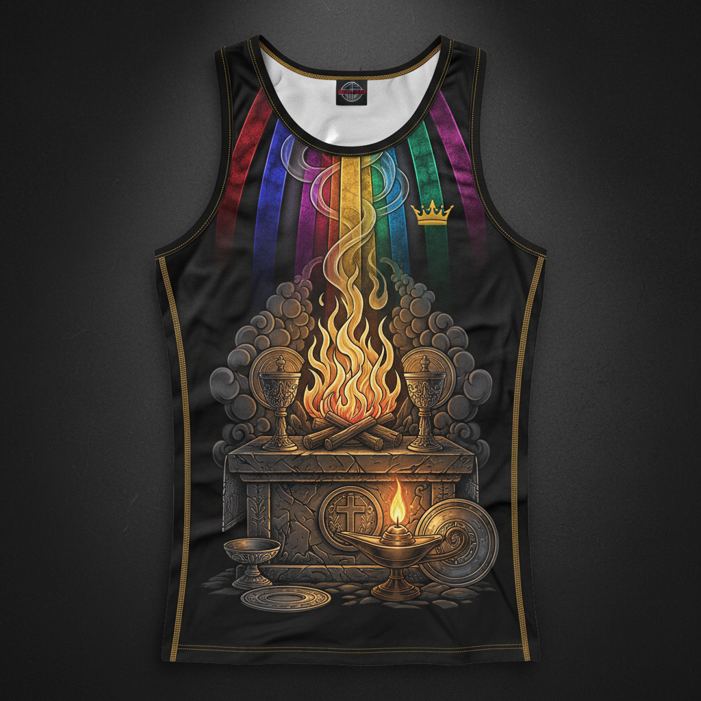 Consecrated Men's Tank — TITAN Crown Edition tattoo artwork
