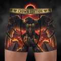 TITAN Aztec Eagle Warrior Men's Boxer Briefs Crown Edition — eagle in Aztec warrior armor anime art on matte black