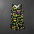 TITAN Kids Neon Drip Crown Tank & Shorts Set — Electric Royals SWAG Edition
