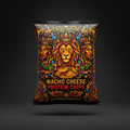 TITAN Protein Chips Nacho Cheese — Crown Edition bold tattoo-style artwork