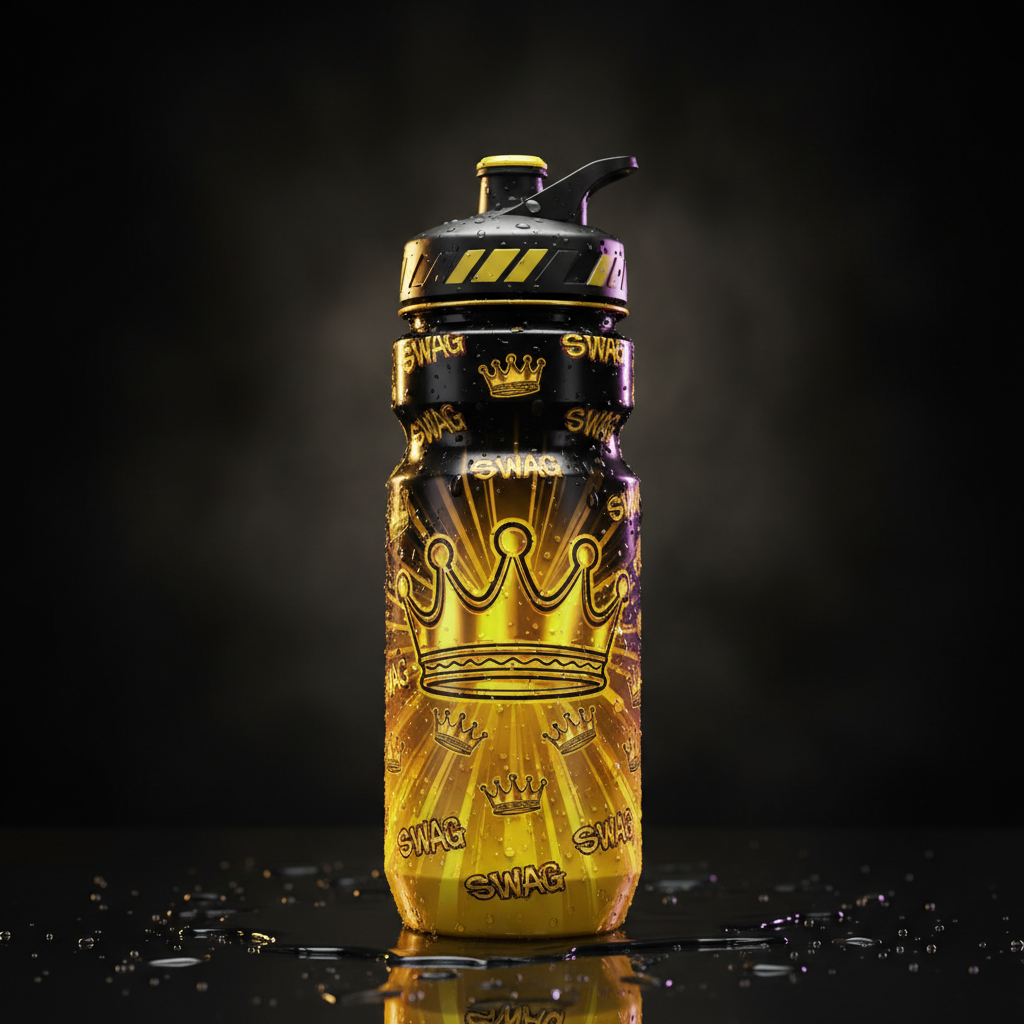 TITAN Cycling Water Bottle Cyber Gold Crown SWAG Edition