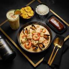 TITAN Crown Colombian Cazuela de Mariscos Bundle — High-Protein Fish Weekly & Monthly Meal Plan