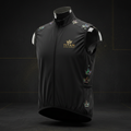 TITAN Crown Edition Cycling Gilet Wind Vest Matte Black Gold