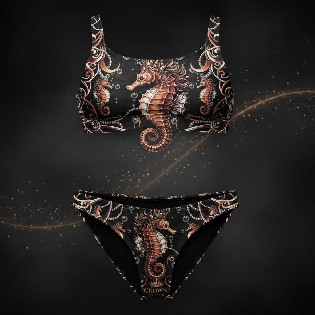 TITAN Women's Bikini Set Seahorse Queen Crown Edition