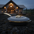 TITAN IronChef Pre-Seasoned Camp Cast Iron Skillet — Crown Edition