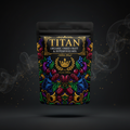TITAN Organic Dried Fruit & Superfood Mix — Athlete Blend, Crown Edition tattoo-style artwork