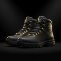 TITAN Hiking Boots Blackout Crown — matte black with gold crown logo