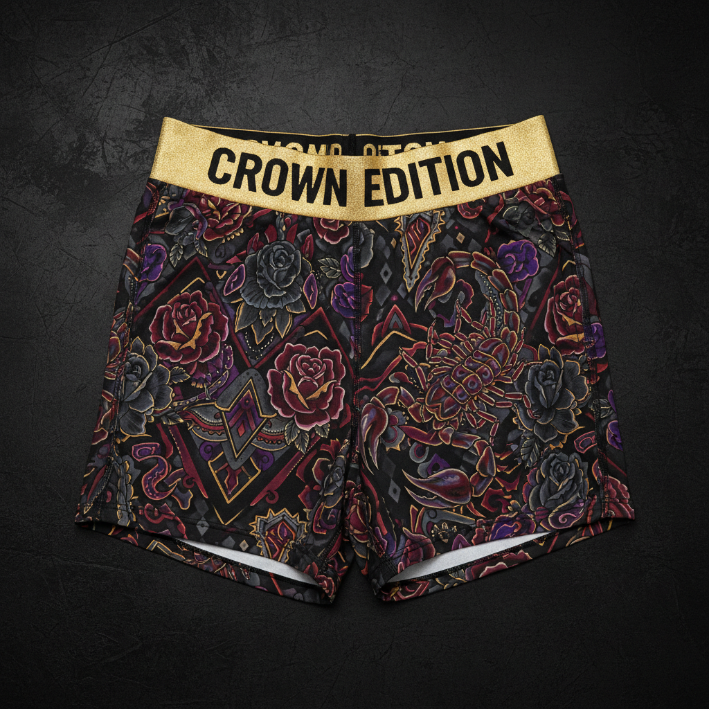 TITAN Crown Edition Tattoo Art Jogger Shorts Women's Athletic Bottoms