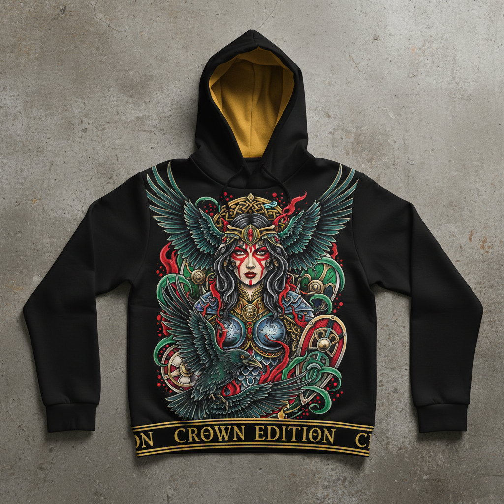 TITAN Women's Morrigan Crow Goddess Hoodie — Badb Edition
