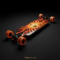 TITAN Off-Grid Longboard — Tiger Flame SWAG