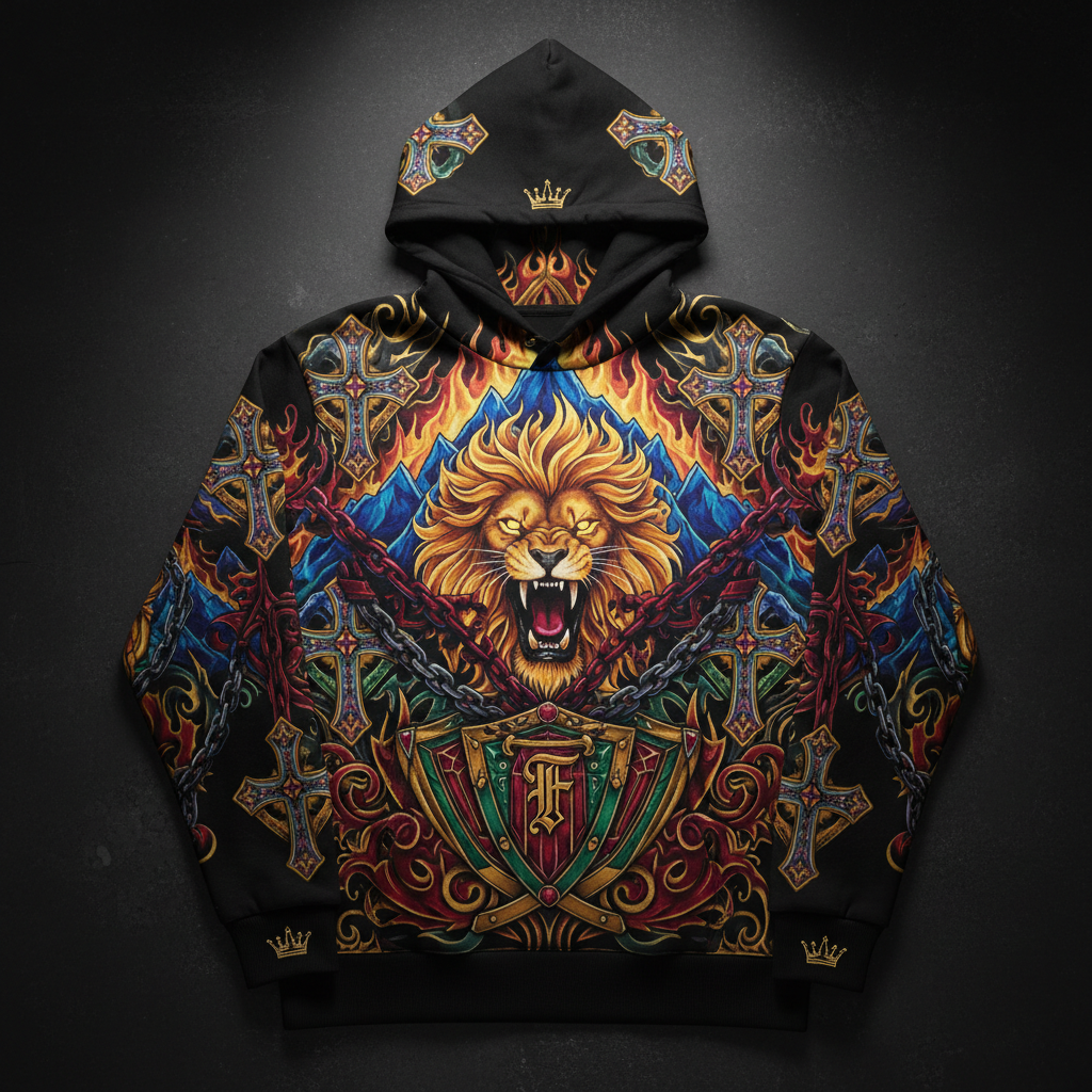 Unstoppable By Faith Men's Hoodie — TITAN Crown Edition tattoo artwork