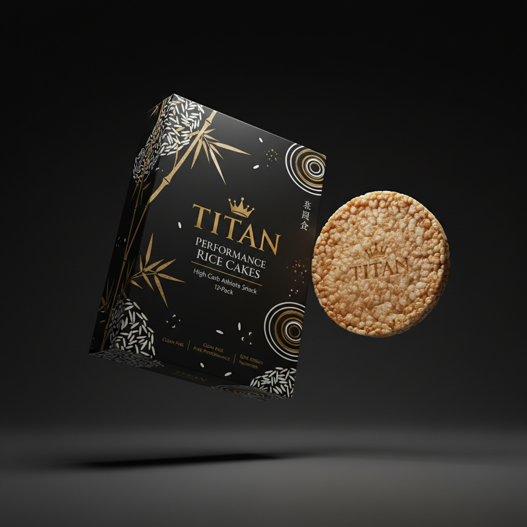 TITAN Rice Cakes High Carb Performance Snack 12-Pack Gluten Free
