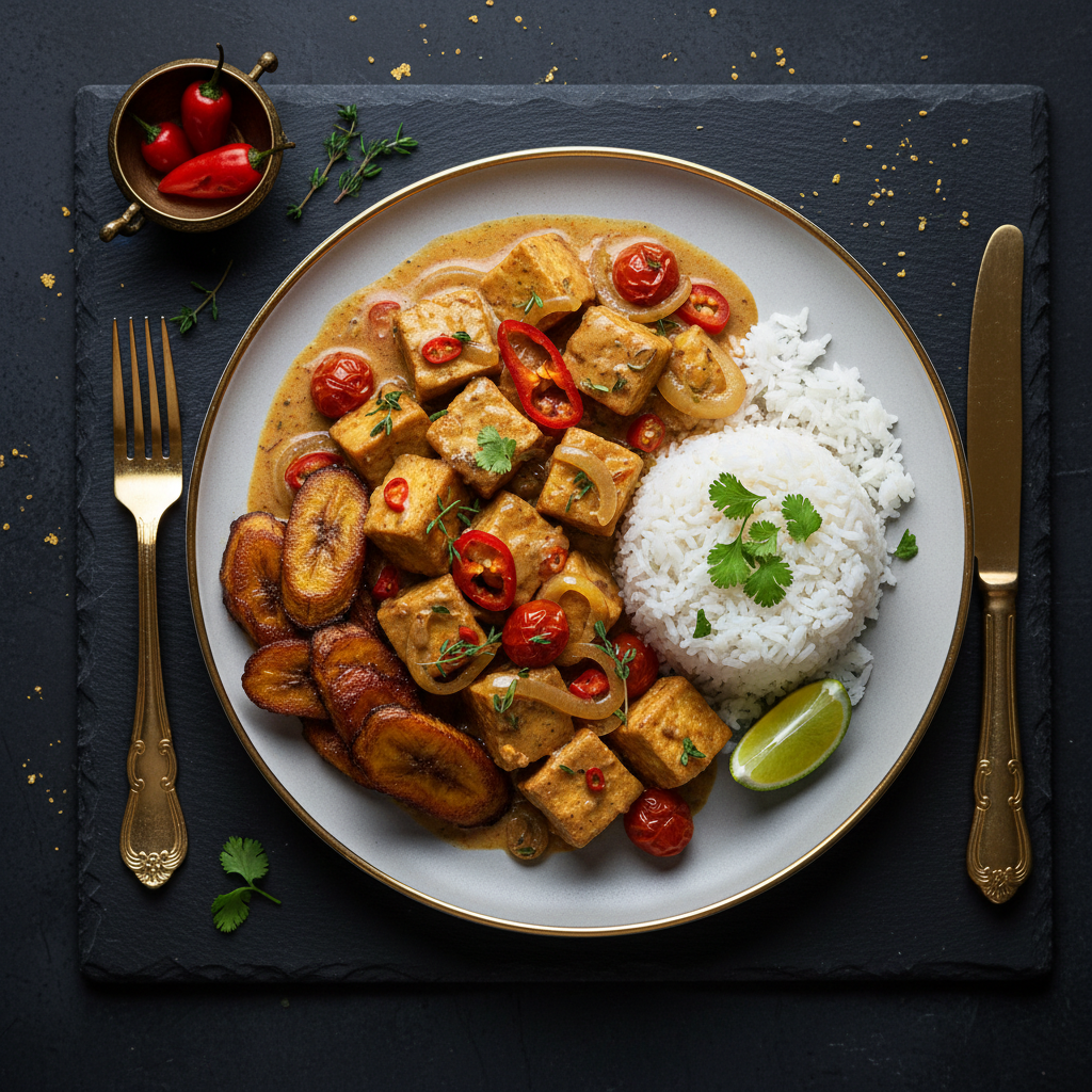 TITAN Jamaican Run Down Tofu Vegan Muscle Dinner