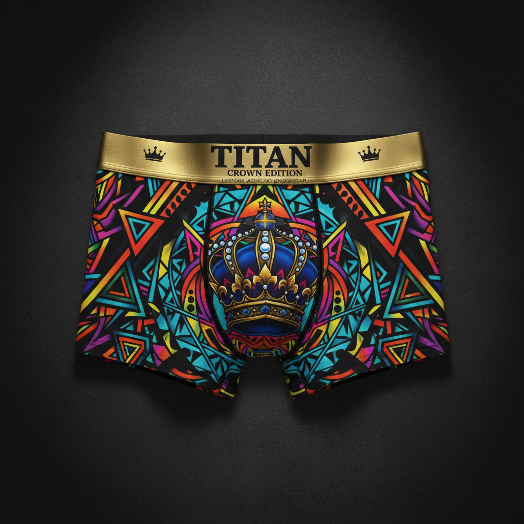 TITAN Men's Crown Geometric Boxer Briefs — Crown Edition