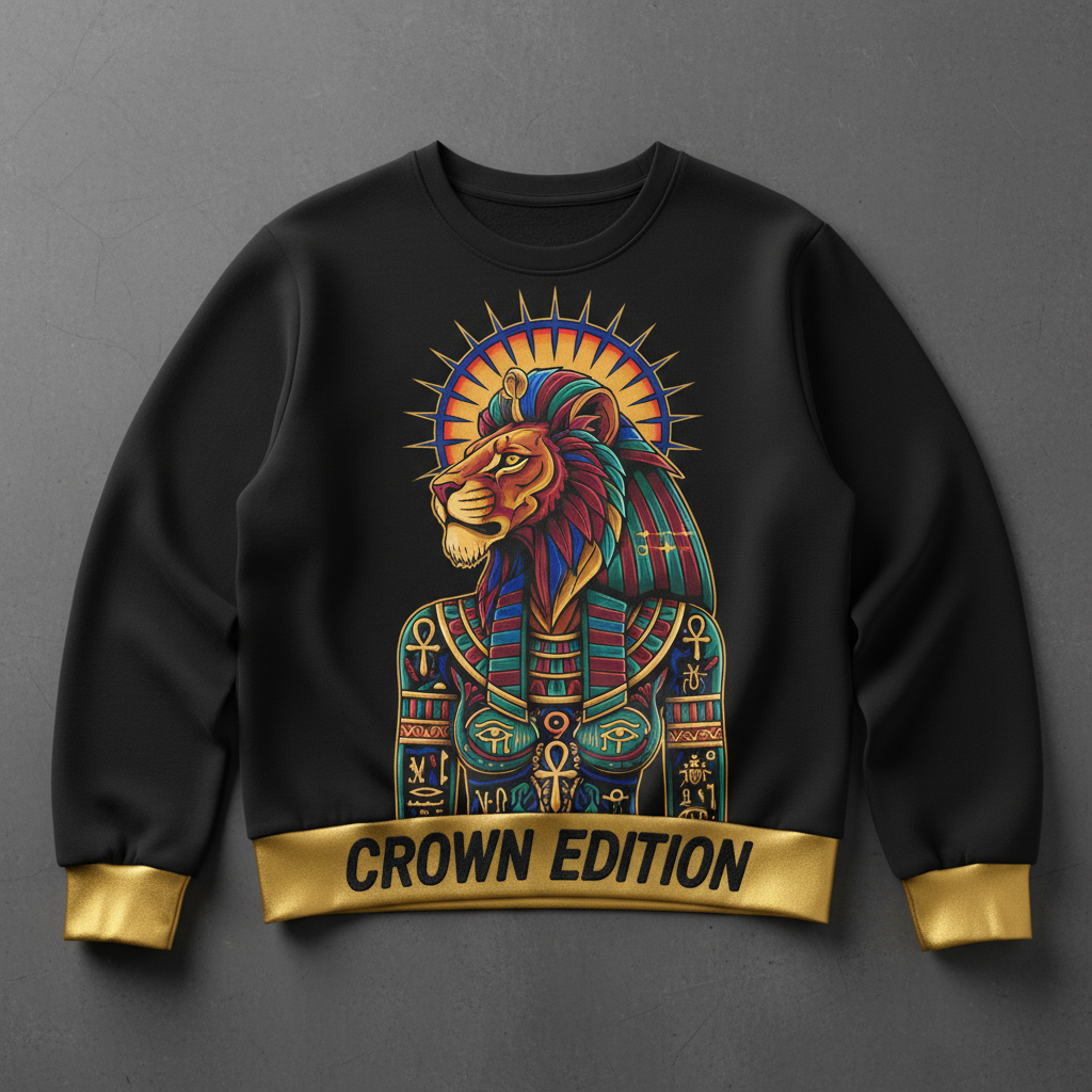 TITAN Women's Sekhmet Lioness Goddess Crewneck — Kemet Edition