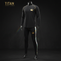 TITAN Crown Edition Baseball Compression Uniform Set Matte Black Gold