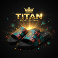 TITAN SPORT GLOBAL recovery slides with Aztec crown pattern