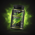 TITAN PowerFuel Pre-Workout - Organic Plant-Based Energy supplement bottle