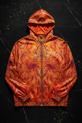 TITAN Women's Phoenix Crown Windbreaker Jacket flat lay Fire SWAG Edition