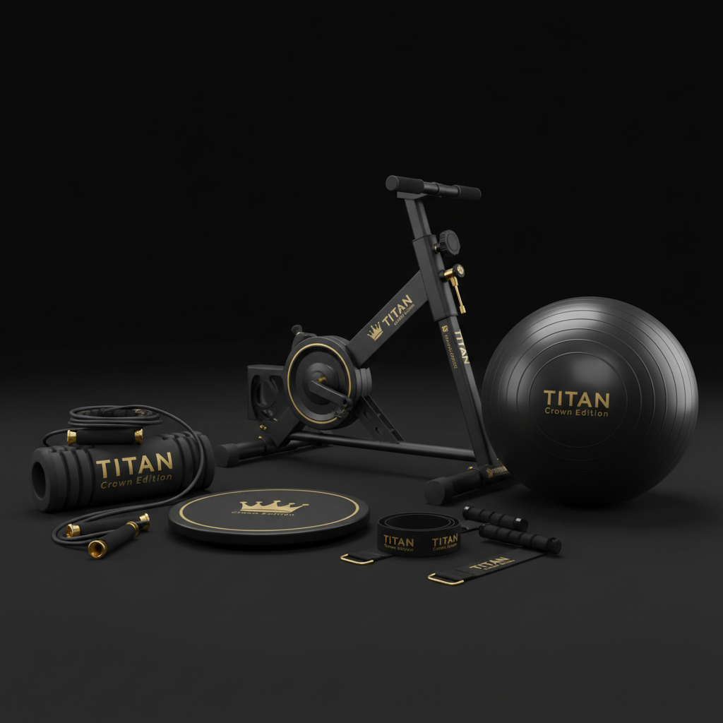 TITAN All-In-One Cyclist's Indoor Training Home Gym Kit — Crown Edition