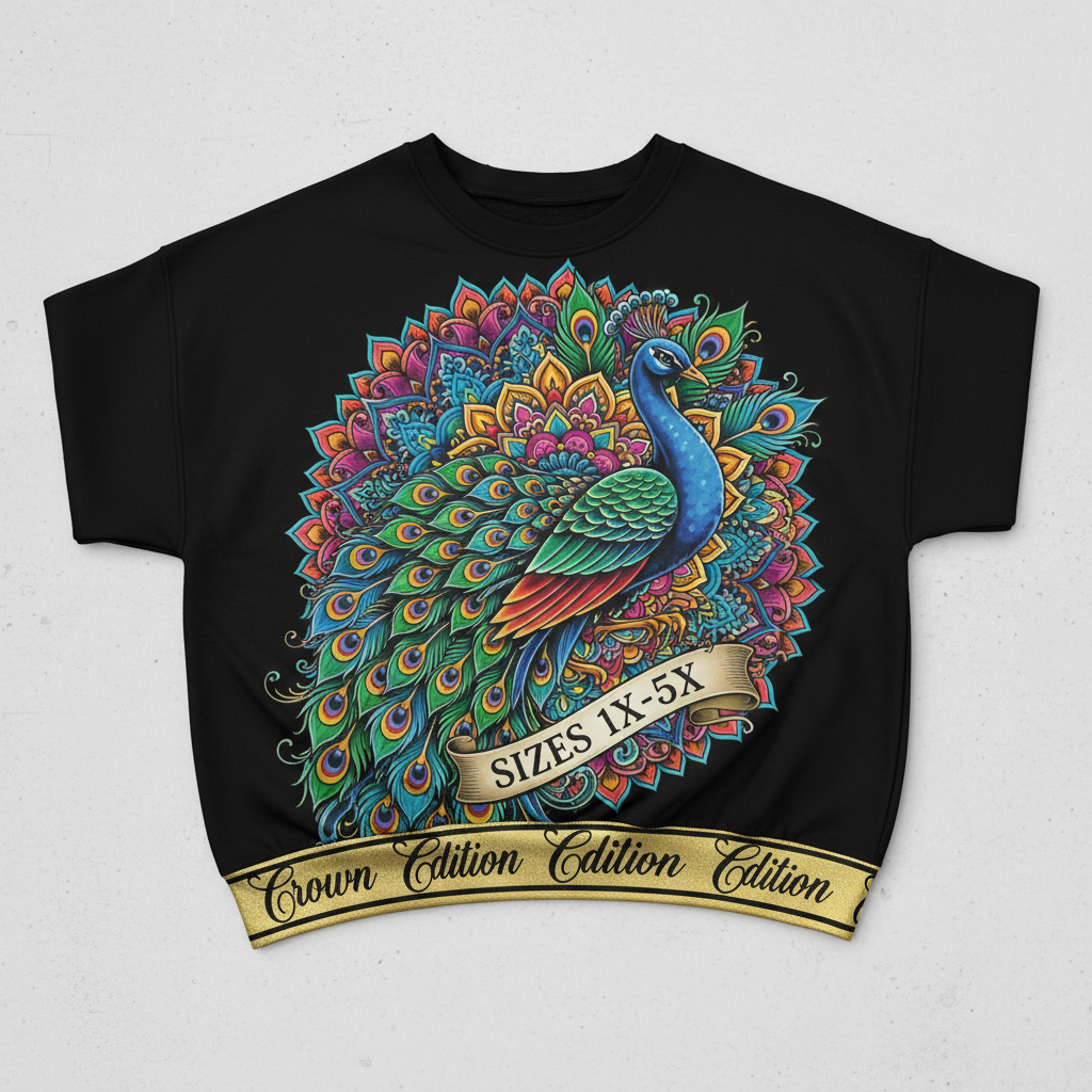 TITAN Plus Women's Peacock Mandala Crewneck — Inclusive Crown Edition