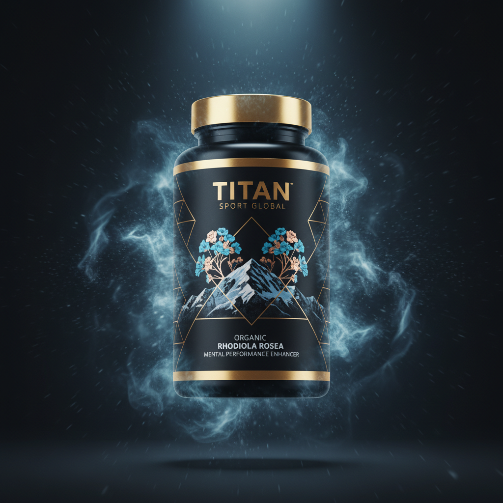 TITAN Organic Rhodiola Rosea - Mental Performance Enhancer supplement bottle