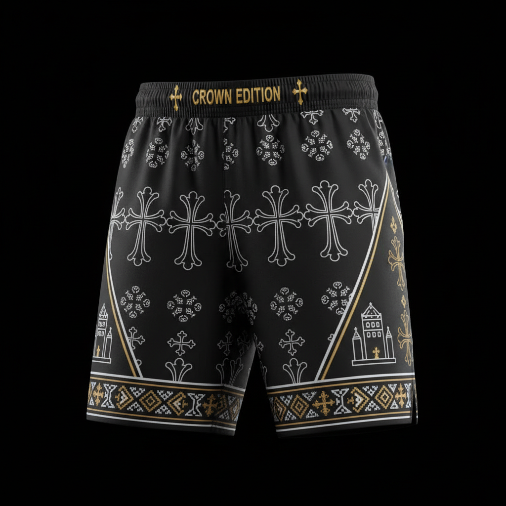 TITAN Ethiopian Habesha Training Shorts — Lalibela Edition
