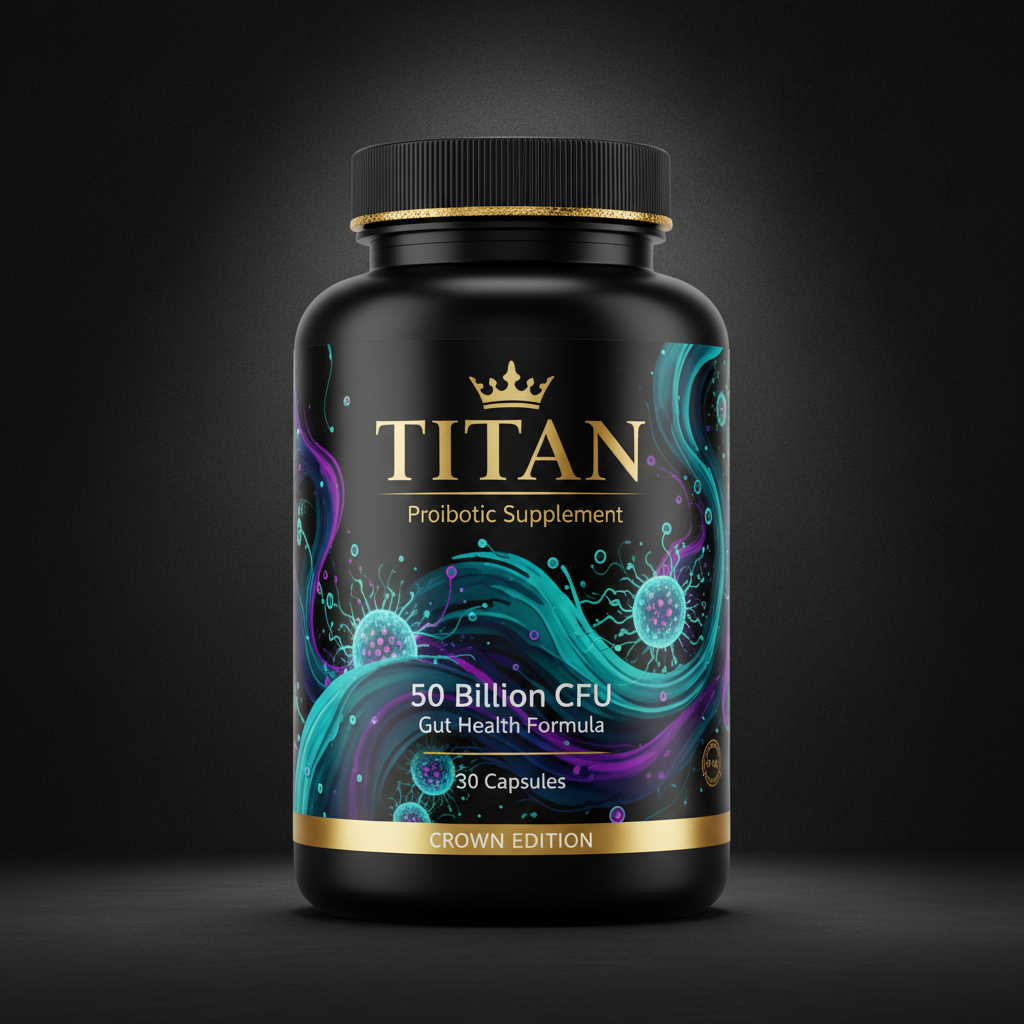 TITAN Probiotic - 50 Billion CFU Gut Health Formula 30 Capsules