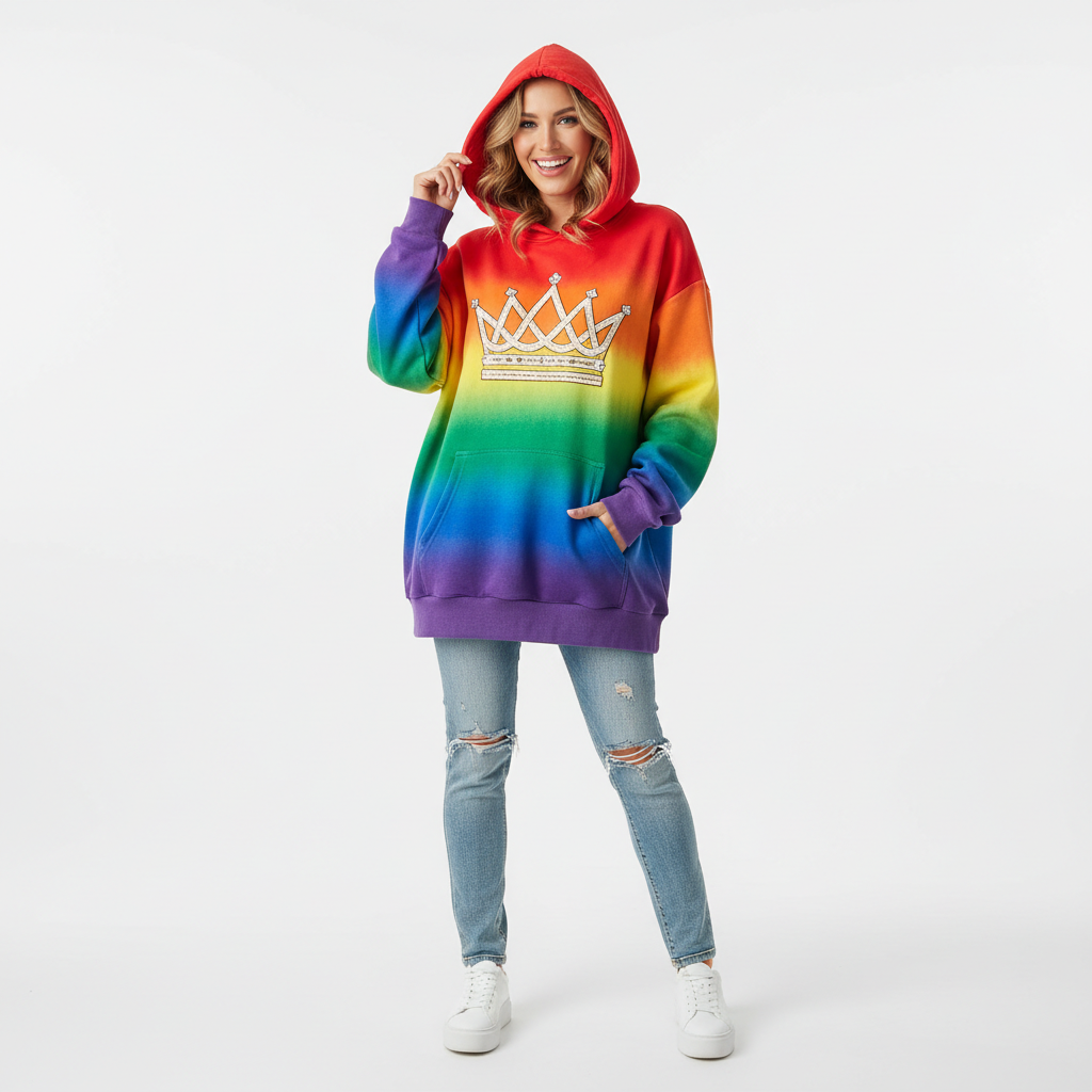 TITAN Rainbow Crown Women’s Hoodie — Crown SWAG Edition