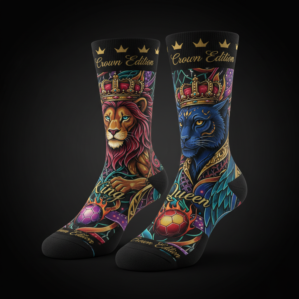 TITAN Crown Edition Tattoo Art Handball Socks