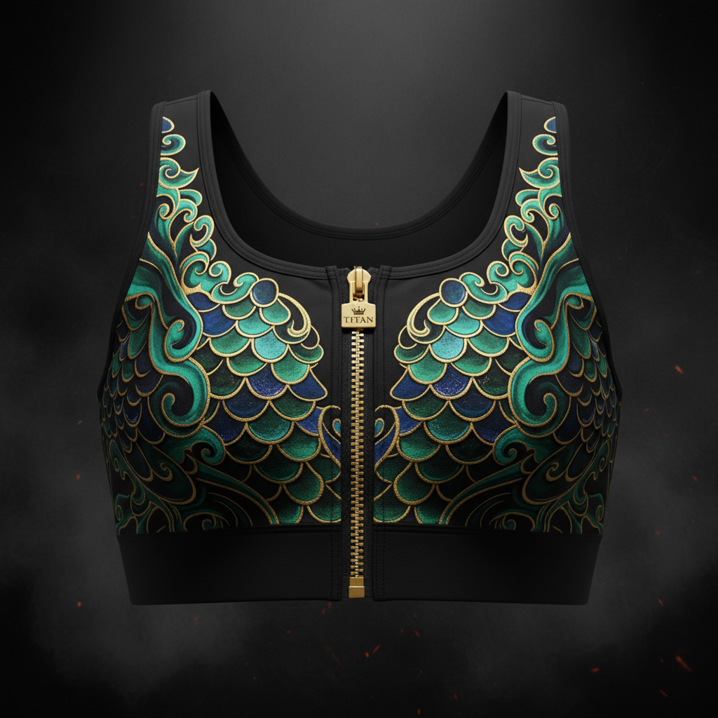 TITAN Crown Edition Women's Sports Bra — Emerald Dragon