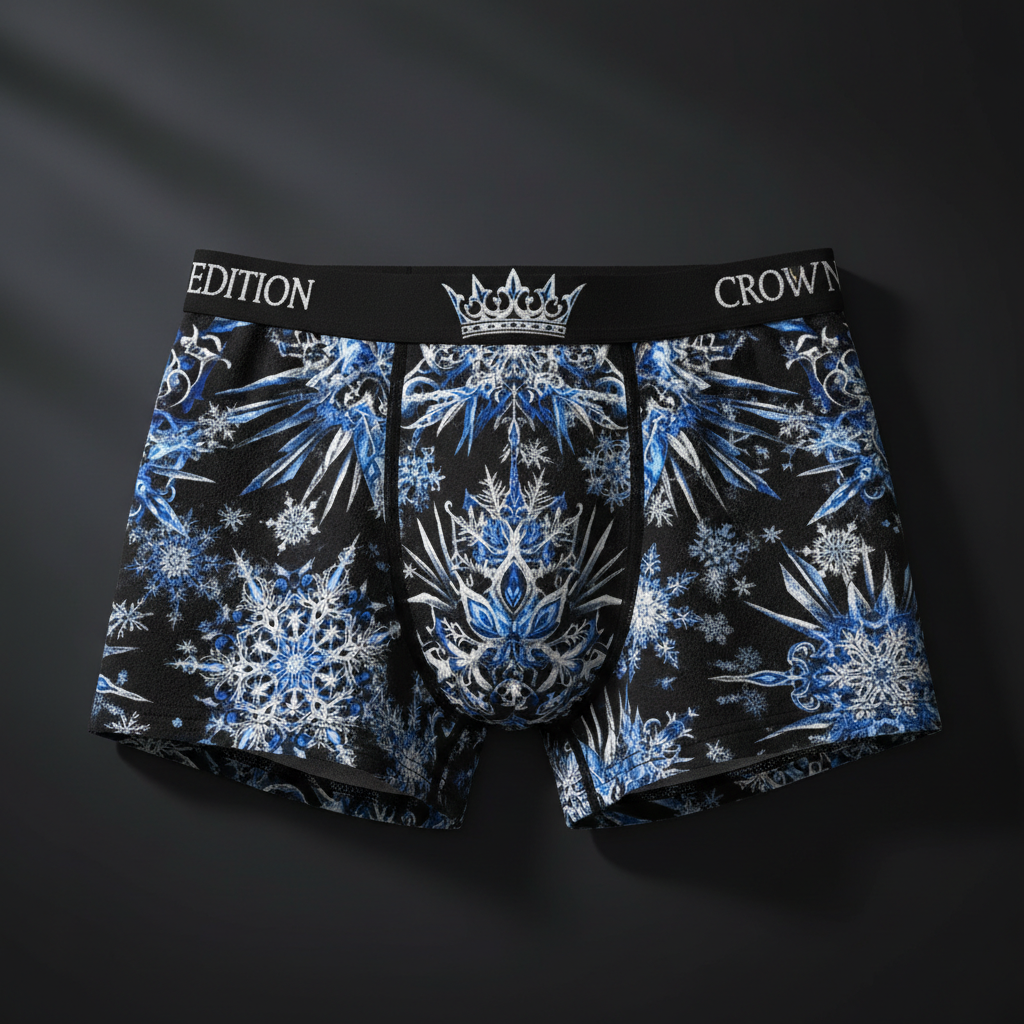TITAN Women's Cozy Boxer Shorts Ice Queen Crown Edition